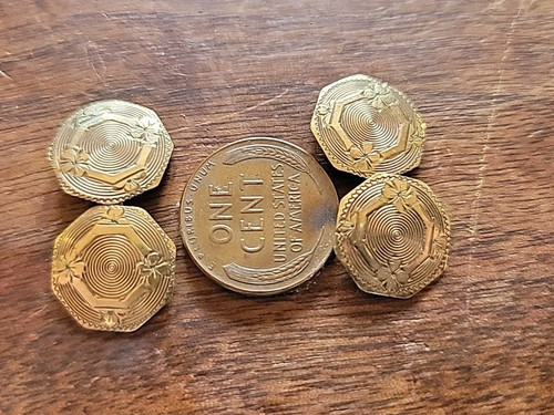 Gemelos octágonos antiguos LEBOLT de oro verde ART DECO - 4,4 g. - Imagen 9 de 9