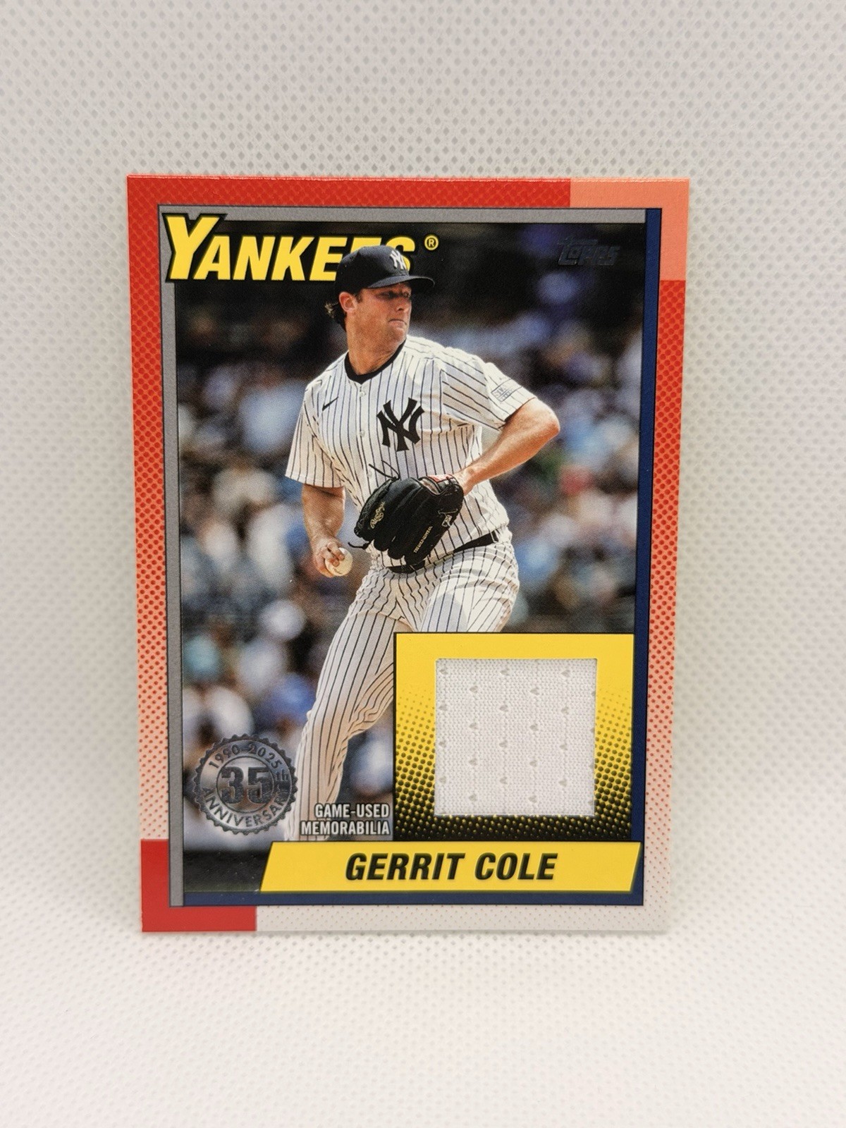 2025 Topps Series 1 - 1990 Topps Baseball Relics Gerrit Cole #T90R-GC (MEM)