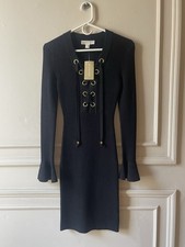 Michael Kors Black Ribbed Dress With Tag