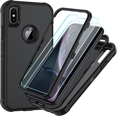 Compatible with  Xs/X Case with HD Screen Protector, 3-Layer Heavy Duty Full-Bod