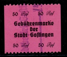 Germany local revenue Gostingen Gostyn Poland fiscal Stempelmarke