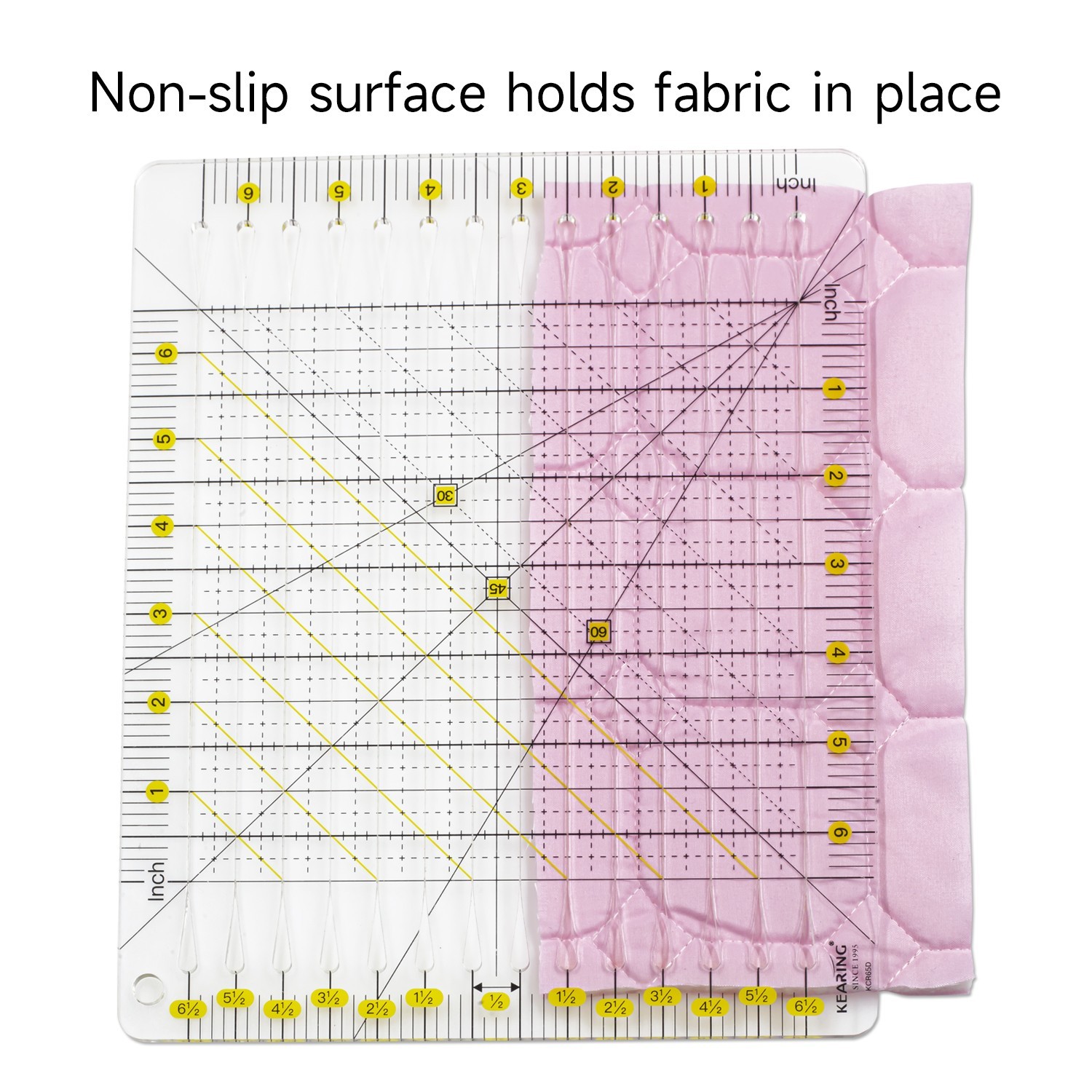 Large Slotted Quilting Ruler, Non-Slip Stripology Acrylic Ruler, 6.5" or 18.5"