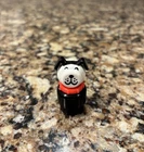 Vintage Fisher Price Little People Black and White Dog with Red Collar