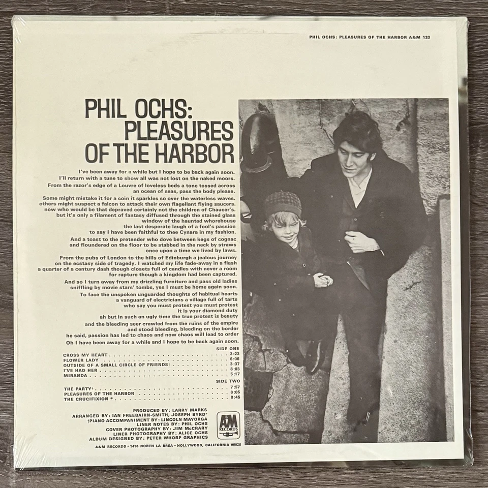 Phil Ochs~Pleasures Of The Harbor SP 4133 SEALED LP Foto 2 de 3