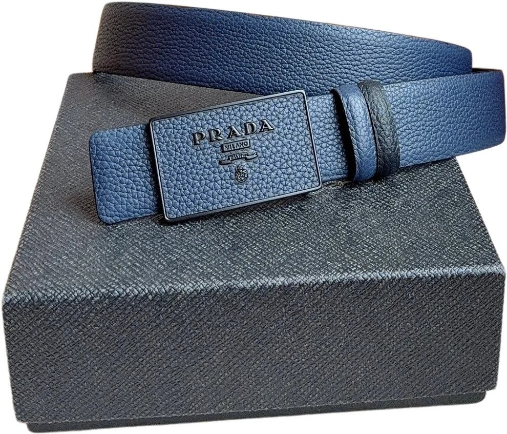 PRADA Leather Blue Belts for Men for sale | eBay