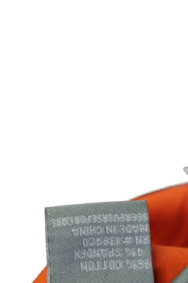 Eccoci Womens Cotton Sleeveless V-Neck Button-Down Shirt Orange Size 10 - Image 4 of 4