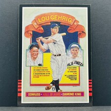1985 Donruss Diamond Kings #635 Lou Gehrig New York Yankees 01