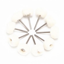 10Pcs Fine Wool 1/8" Shank Soft Polishing Brush Buffing Wheel Rotary Tool aa