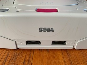 Sega Saturn HST-0014 white Japanese console system complete in box + 2 games