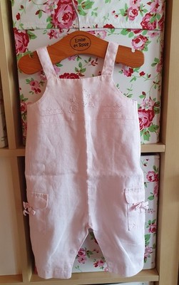 La petite Ourse by Miniman wunderschöne rosa Latzhose aus Leinen Gr. 60 3M 56 62