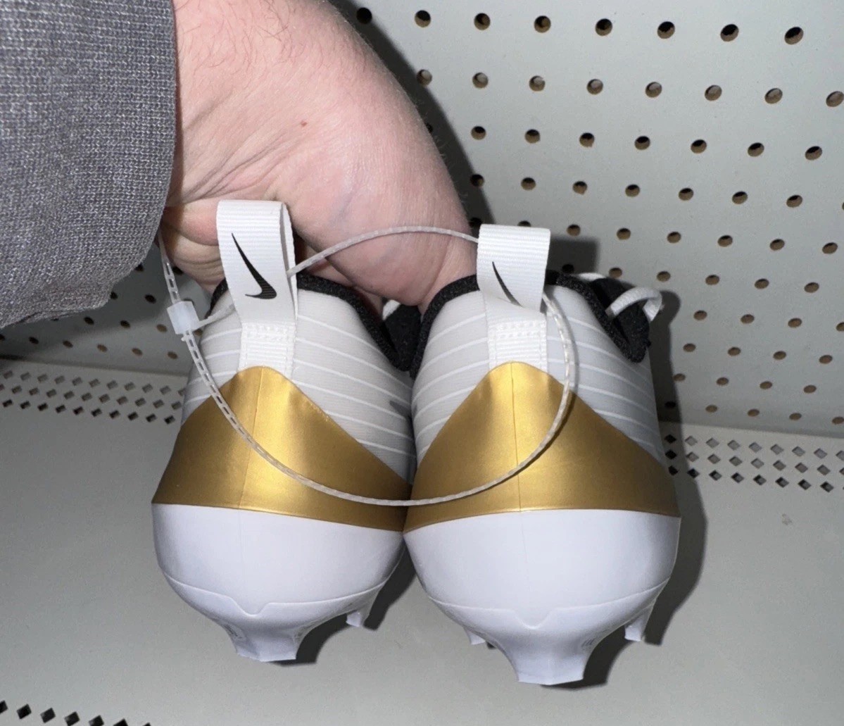 Nike Vapor Speed 3 Mens Football Cleats Size 12 White Gold  display picture 3