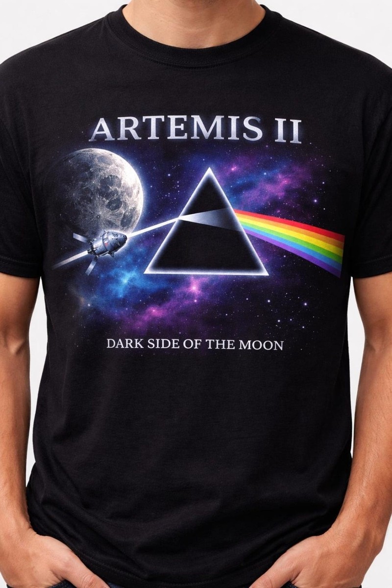 Artemis II Dark Side of the Moon Space Mission Unisex T-Shirt
