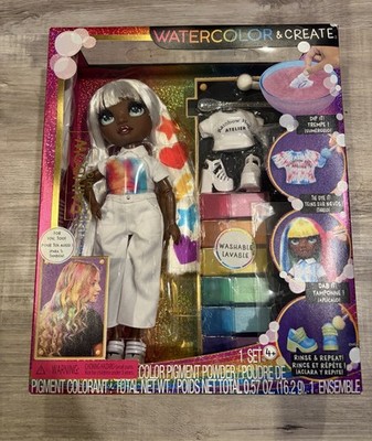 2024 Rainbow High Watercolor & Create DIY Fashion Doll With Washable Watercolors
