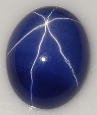 Natural Certified Ceylon 6 Rays STAR Blue Sapphire 8x12 MM Oval Loose Gemstone