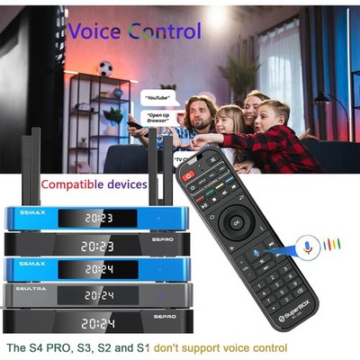 Smart Voice Remote Control for Super Box S5 Max/PRO, S6 Max/Ultra/Pro & Elite