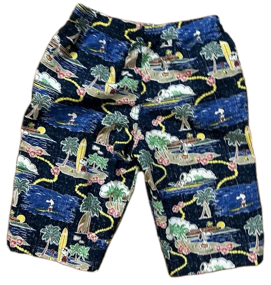 Pantalones Cortos Reyn Spooner X Peanuts Bloomer Snoopy Surf Hawaiano Niños Niños Talla 4 21" Foto 2 de 4