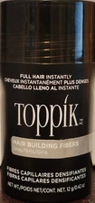 Toppik Hair Building Fibers Gray 0.42oz 12 g Instant Thicker Hair Concealer NEW