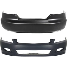 Front Rear Bumper Covers Set For 2006-2007 Honda Accord EX LX Coupe
