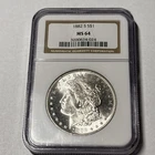 (1) one 1882 S Morgan Silver Dollar $1 PCGS MS64 NGC 140yrs Old!!
