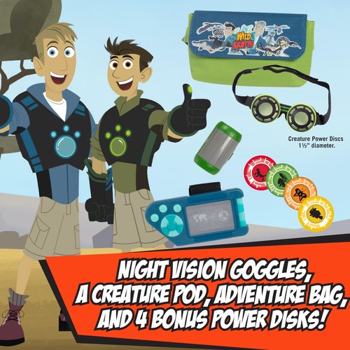 Wild Kratts Abenteuer Spielset - 8-teiliges Set enthält Schutzbrille, Creature Pod, 4 Pow... - Bild 3 von 9