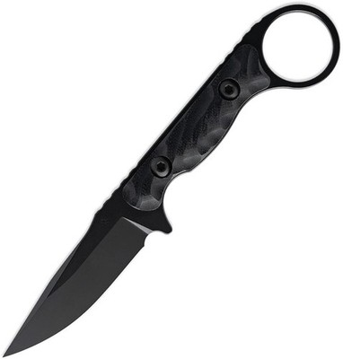 Toor Jank Shank S  Socom 3'' CPM-M4 Black Sculptured G10 Fixed Knife 64287