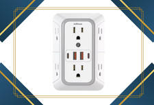 6 Outlet Extender Surge Protector Multi Plug Wall Adapter USB Charger Ports