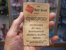 Vtg Milwaukee Road Chicago Milwaukee & St. Paul Railway Railroad Ticket Holder