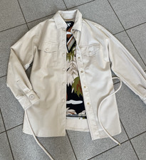 Marc Cain Hemd Jacke N4 (40 42) NP 399 Kunstleder Blusenhemd off white  wNeu
