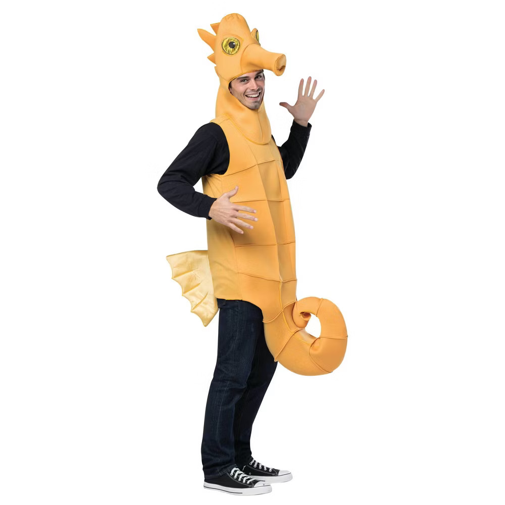 Imposta Costumes Adult Seahorse Costume Bodysuit Light Orange One Size 5390₽