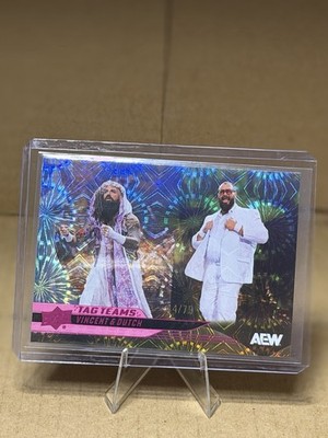 Upper Deck 2025 AEW Vincent & Dutch Tag Teams #84 Pink Pyro Serial Numbered /79
