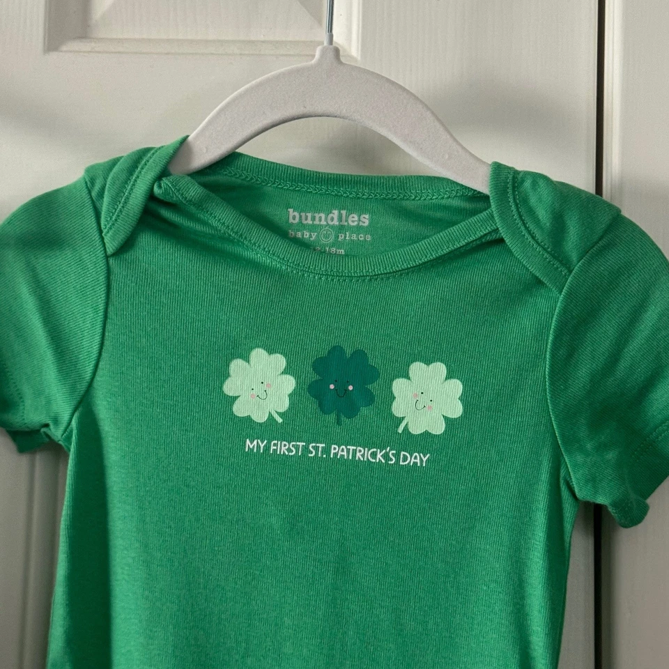 Body Pantalones Niños Lugar Infantil Verde Primer Día de San Patricio Talla 12-18 meses Foto 2 de 4