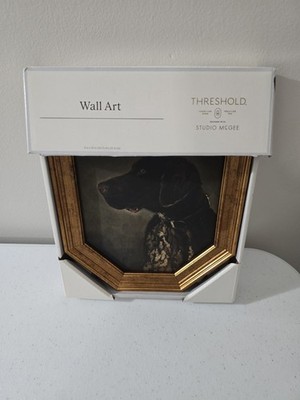 STUDIO MCGEE Target Threshold Pointer Dog Portrait Gold Frame Art 8 x 10 