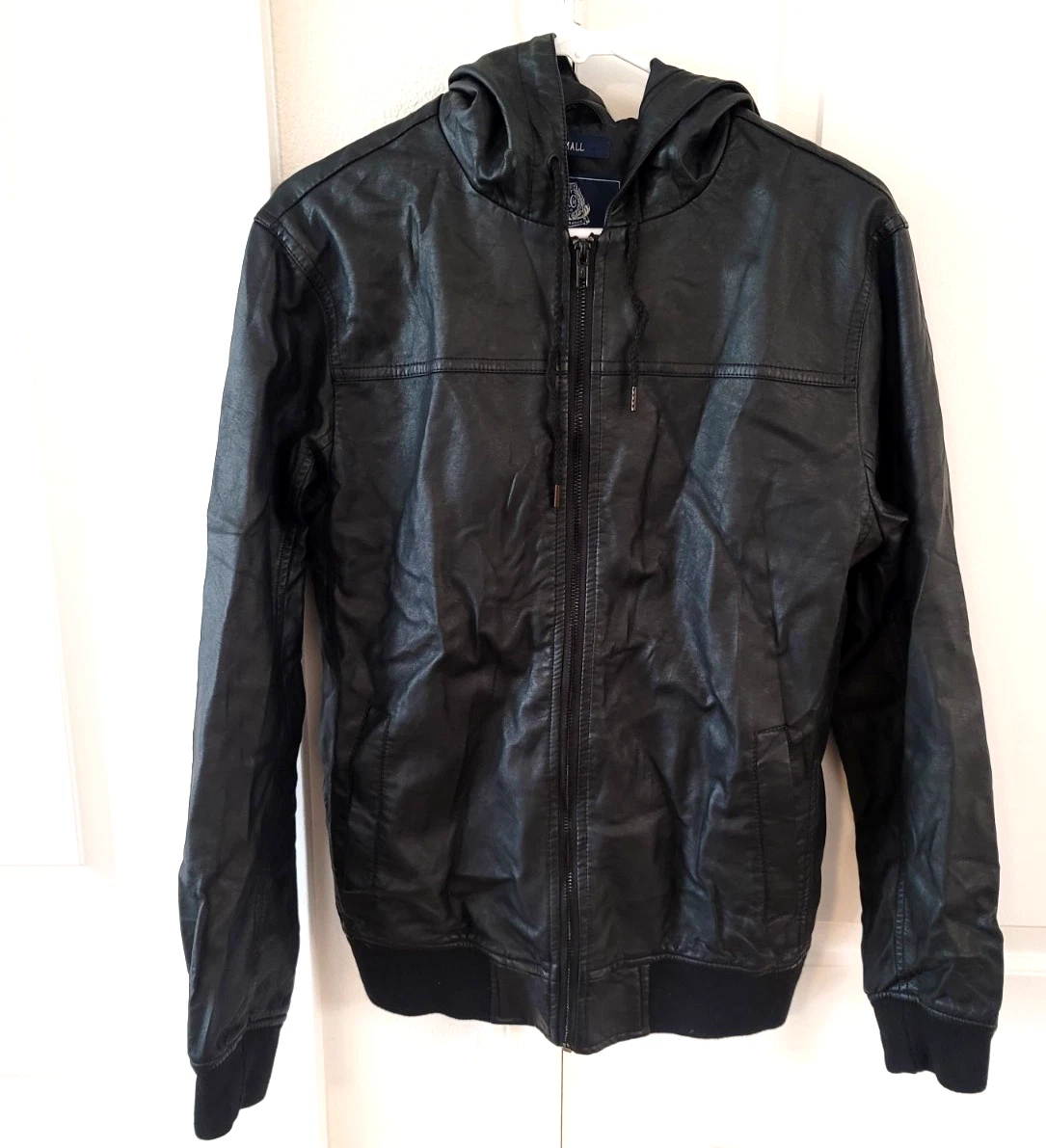 American Rag Cie Faux Leather Outer Shell Black Coats, Jackets