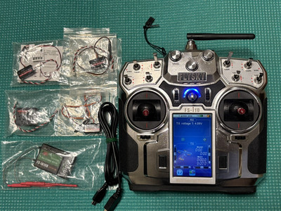 FlySky FS-i10 radio system fs-ia10b 10 ch 2.4ghz, with telemetry sensors  futaba