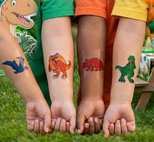 24ct Dinosaur Temporary Tattoos Kids Birthday Party Favors 4 Assorted Styles