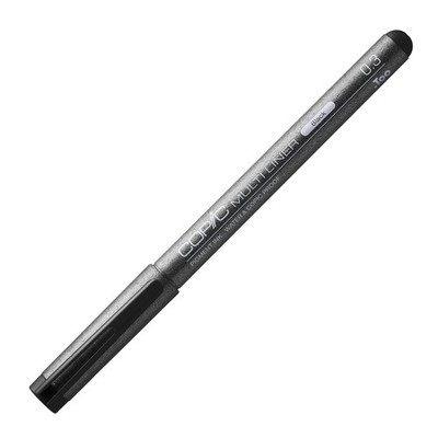 Copic Multiliner Pigment Ink Marker, Black 0.3mm Tip (10198)