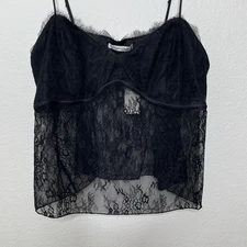 NEW Abercrombie & Fitch Lace Babydoll Cami XL Soft Grunge Romantic Dark Feminine