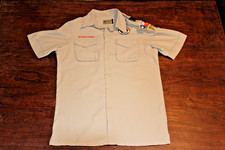 Boy Scouts of America BSA Men's Shirt Tan Small Vented Poly Microfiber Glued Pat