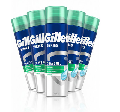 6x Gillette Series Rasiergel Beruhigend mit Aloe Vera empfindliche Haut 6x200ml