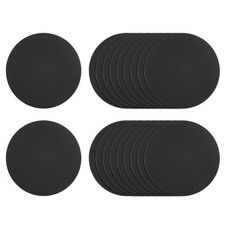 20pcs Non Slip Stickers 3.15" Bath Shower Floor Round Style Decals Black