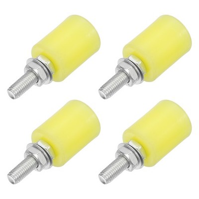 4 Pcs 1.57'' Nylon Beige Slide Gate Guide Roller Rollers Gate Support Assembly