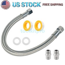 Industrial Compressor Jumper hose,1/2" NPT Male 20" Long, 450 PSI 750&deg;F High