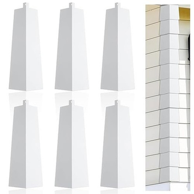 #ad 8 Pcs Aluminum Siding Corners 8 Inch Outside Siding Corner Caps Smooth Siding... $27.99