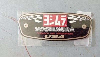 Aufkleber Aluminium Auspuff Motorrad YOSHIMURA USA: 13cm mal 5cm