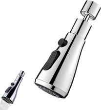 360° Swivel Spout Kitchen Tap Spray Head, Tap Adapter for Sink, 3 Function Kitch