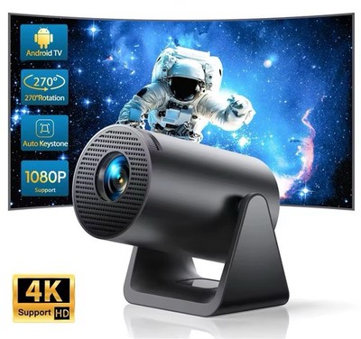 Wimius L1 Mini Projektor 1080P, 300 ANSI, Android 11, WLAN, BT, tragbar