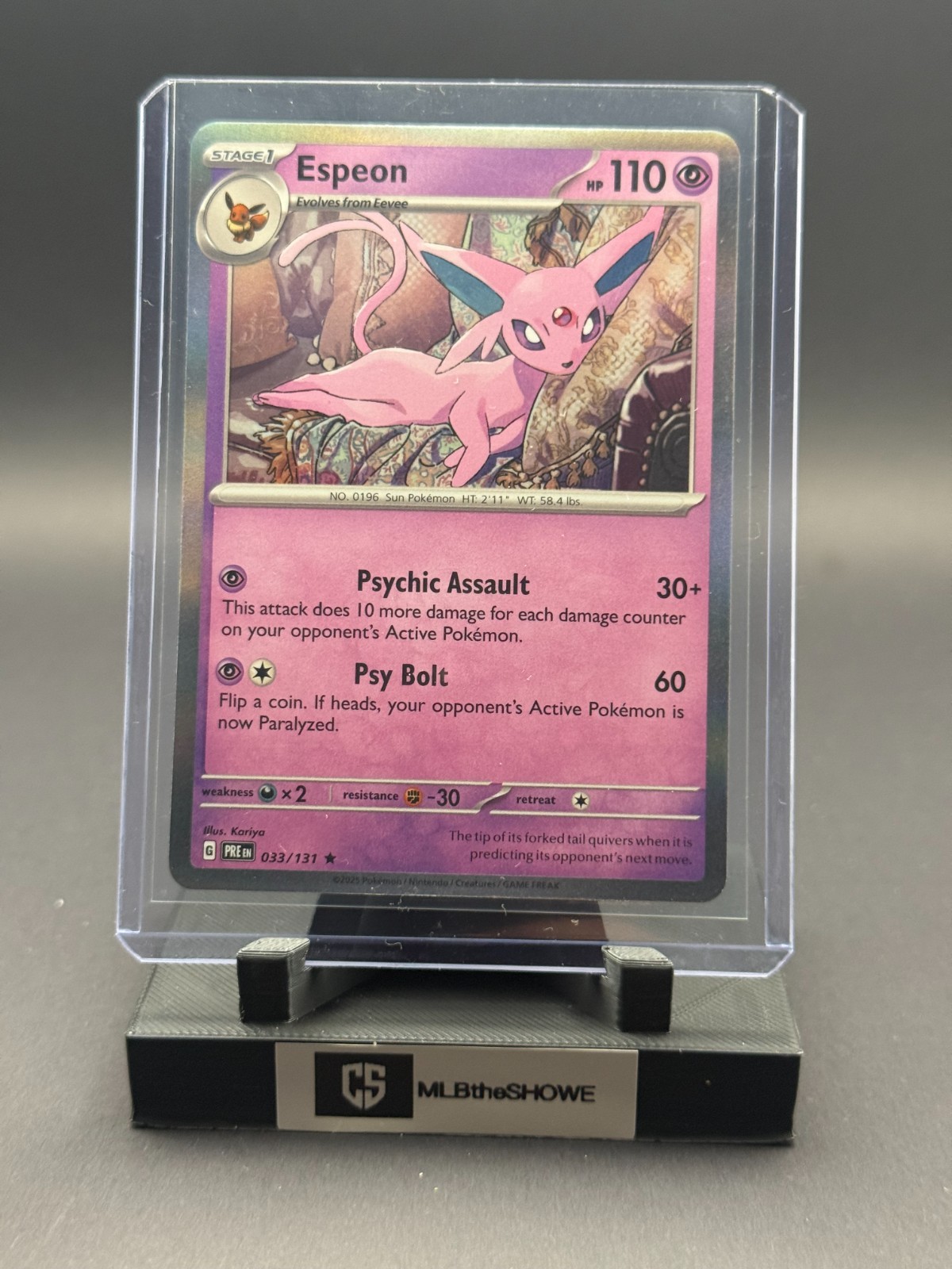 Espeon Pokemon Prismatic Evolutions 033/131 Near Mint