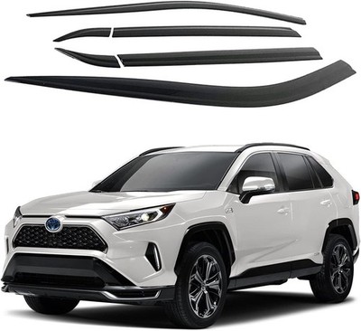 Tape-On Rain Guards Window Visors 6 Pcs Set for Toyota Rav4 2019 2...