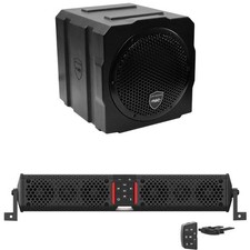 Wet Sounds Package: Black Stealth XT-6 Sound Bar w/Remote and AS-8 8" Subwoofer