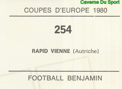 254 TEAM FC.KAISERSLAUTERN GERMANY STICKER FOOTBALL 1980 BENJAMIN RARE NEW